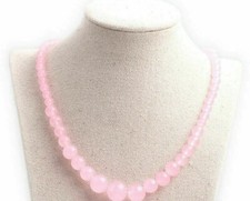 Collana donna vero quarzo rosa