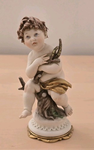 Statuina putto porcellana - statuina,