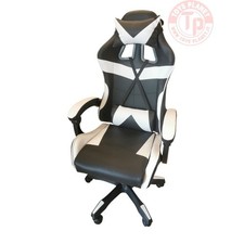 Sedia gaming pelle - , bianco-nero