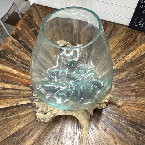 Vaso decorativo ovale - , vetro