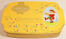 CAFFAREL GIANDUIA 1865 - ANTICA E VECCHIA SCATOLA DI LATTA-VINTAGE-D'EPOCA-USATA