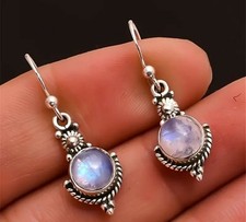 ???ORECCHINI  DONNA ARGENTO E PIETRA DI LUNA. PENDENTI.PIETRE DURE ?