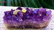 ► DRUSA  AMETISTA CON CALCITE  CM. 7.05 x 2.89 x 3.41 URUGUAY - AMETHYST   ◄