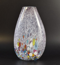 Vaso in vetro Ekenas Sweden design Tony Racov Svezia firmato