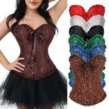 Women Lace Up Burlesque Boned