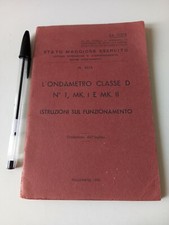 REGIO ESERCITO MANUALE  ONDAMETRO REGOLATORE DI FREQUENZE RADIO 1946