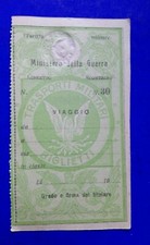 🔵WW1 BIGLIETTO FERROVIARIO