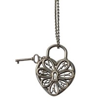 Collana chiave cuore filigrana