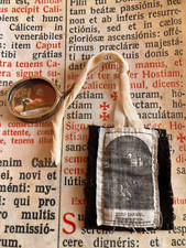 RELIQUIA 1° CLASSE Santa Chiara d'Assisi : con scapolare ordine carmelitano Simone Stock