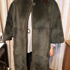 Splendida Mantella pelliccia lapin coniglio verde  praticamente nuova 