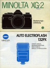 " MINOLTA XG-2 " + * AUTO ELECTROFLASH 132 PX * LIBRETTO ISTRUZIONI *