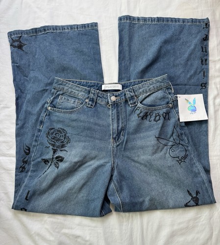 Jeans playboy grafica blu - grafica,