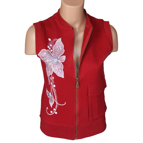 Felpa giubbotto glam con zip