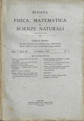 Rivista fisica matematica - di,
