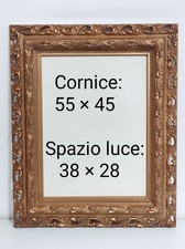 Cornice in plastica oro barocca dorata stile antica vintage per stampa foto