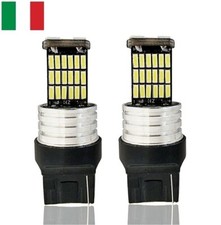 Coppia 2 Lampadine T20 W21W CANBUS 45 LED per Fari Auto Luce Bianca 6000K 1200LM