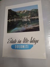 Vintage anni 60 Travel Poster Estate in Alto Adige Dolomiti 49,5 x 68 cm