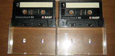 Lotto 2 CASSETTE Audio BASF CHROME EXTRA II 60 min. Cromo Type II - vintage