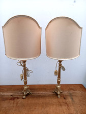 ANTICA COPPIA CANDELIERI PRIMI '900  LAMPADE METALLO ARGENTATO ELETTRIFICATE