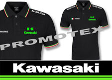 polo KAWASAKI stampata personalizzata maglia cotone bordi tricolore racing