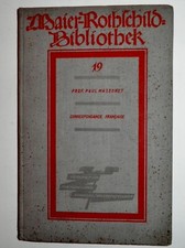 Correspondence francaise rédigée par Paul Massonet, Berlin, pp.8 , rileg.edit.