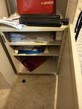 Mobile Scaffale, 3 Ripiani, Ufficio, Portadocumenti, Con Chiave, 1 Anta Bianco