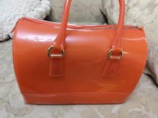 Orange Furla candy gel bag