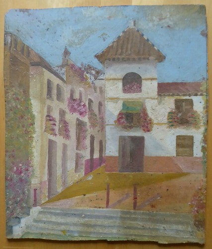 Veduta paese stile - di, in