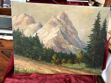 LE MONTAGNE INNEVATE OLIO SU