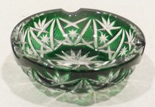 Bel Portacenere In Vetro Verde