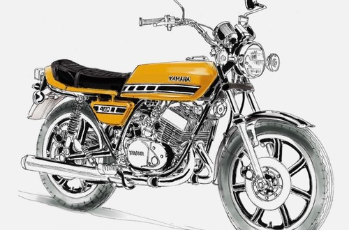 Yamaha rd400 poster - yamaha,