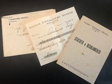 1936 MANTOVA SOCIETA' CANOTTIERI MINCIO BUSTA + FATTURA + STATUTO