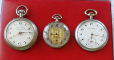 LOTTO  3 OROLOGI DA TASCA ANTICHI RAILWAY REGULATOR - SUZI - AUGUSTUS collezione