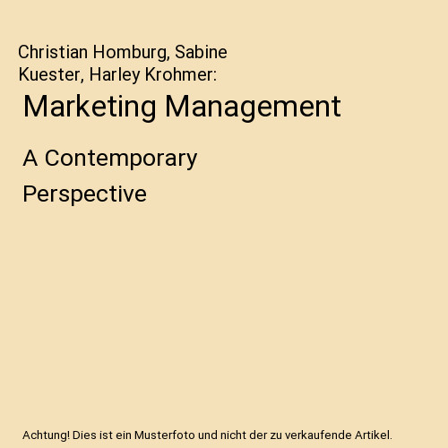 Marketing management a - marketing, management: