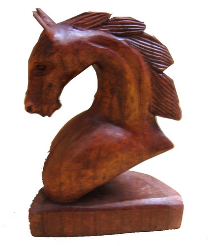 Cavallo scolpita nel - , legno