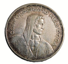 SVIZZERA - 5 FRANCHI  ARGENTO