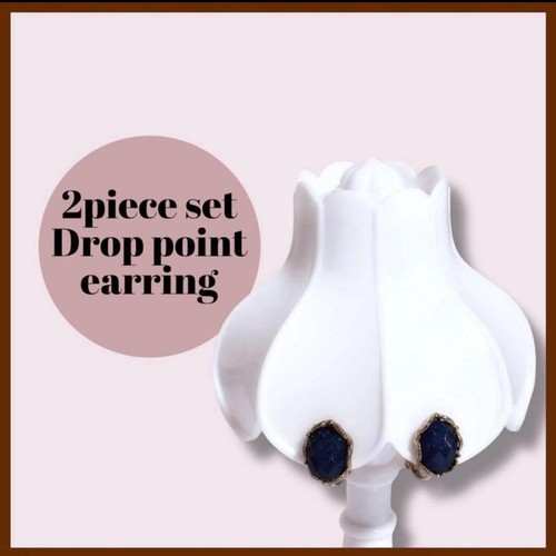 Orecchini goccia vintage blu - orecchini, a