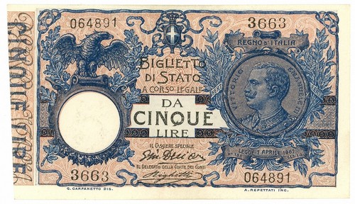 Lire biglietto stato - lire,