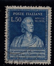 Volta Lire 50 n. 612 filigrana "NS" dentellato 14,1/4