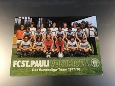 Cartolina Calcio Squadra FC ST.PAULI Ufficiale 1977/1978 con autografi stampati