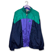 Giacca a vento Nike Vintage blu e verde con zip anni 90 - Taglia XL uomo
