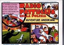 fumetto anastatica RADIO PATTUGLIA DELLA POLIZIA NERBINI