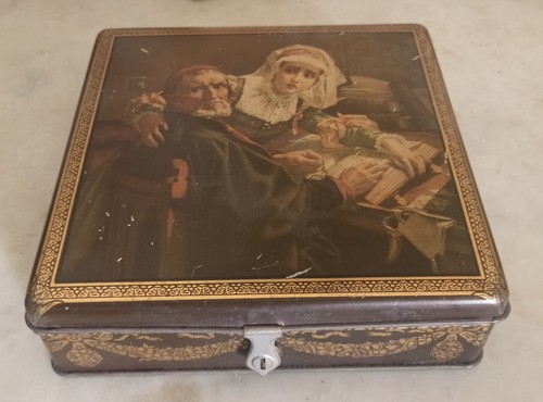 Antica scatola latta - antica,