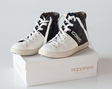 Sneakers donna Happiness ICONIC bianco-blu scuro, numero 39 usate una sola volta