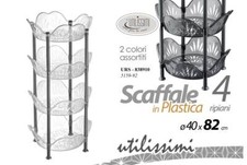 SCAFFALE MOBILE PORTA OGGETTI FRUTTA CUCINA BAGNO INGRESSO TONDO 82*39cm