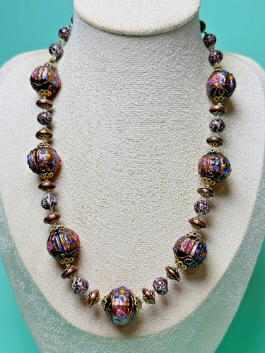 Collana perle vetro - , torta