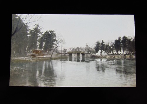 Glass magic lantern slide - magic,