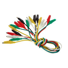 10 PZ  Alligator  Crocodile Croc Clip Coloured Test Leads Double Ended