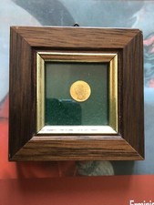 Speciale mini moneta vintage oro massiccio 8 K Imperatore Massimiliano con cornice Italia