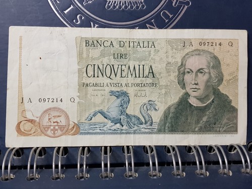 Banconota 5000 lire - 5000, colombo